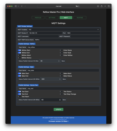MQTT web interface