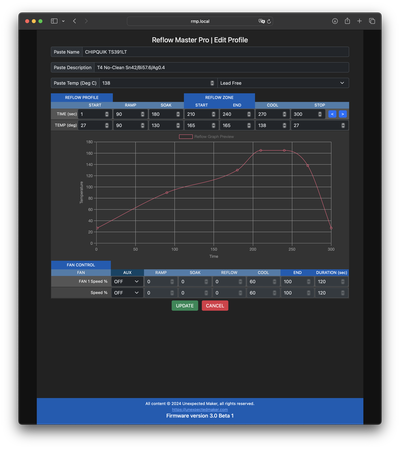 Profile editor web interface